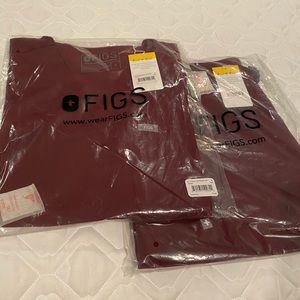 Figs Catarina Top in Burgundy Size Small